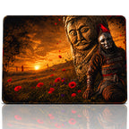 Golden Sentinel 50x40 cm oyuncu mouse pad – beyaz fon düz görünüm