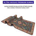 Saray Bahçesi halı desenli mouse pad kumaş yüzeyi, esnek yapı ve süblimasyon baskı detayı