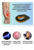 Heel Relief topuk dikeni tabanlığı kahverengi yakın çekim