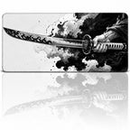 Inkblade katana desenli 90x40 cm XXL mouse pad düz önden tam desen