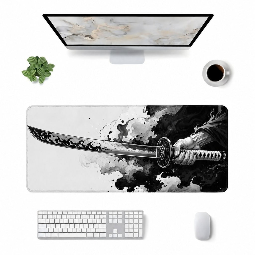 Inkblade katana 90x40 mouse pad klavye ve mouse ile masa üstü
