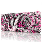 Irezumi Ejderha Pembe oyuncu mouse pad – beyaz fon önden görünüm