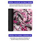 Irezumi Ejderha Pembe oyuncu mouse pad – doğal kauçuk kaymaz taban