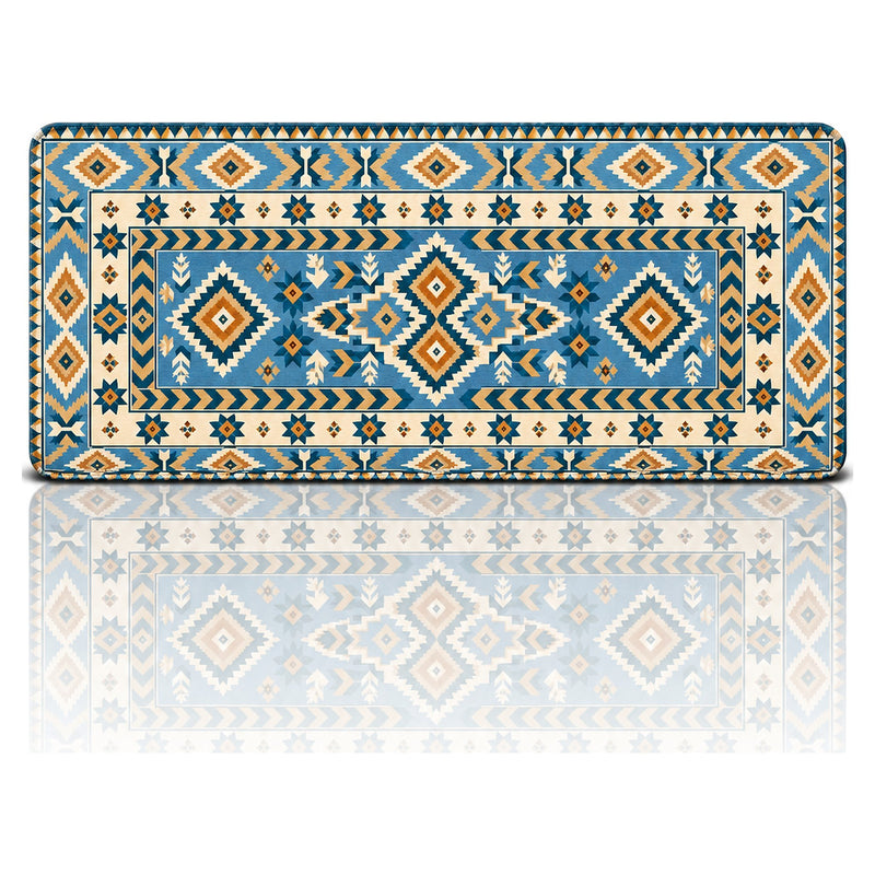 Kilim Desenli Oyuncu Mouse Pad 90x40 – Buz Mavisi | Gaming Mouse Pad