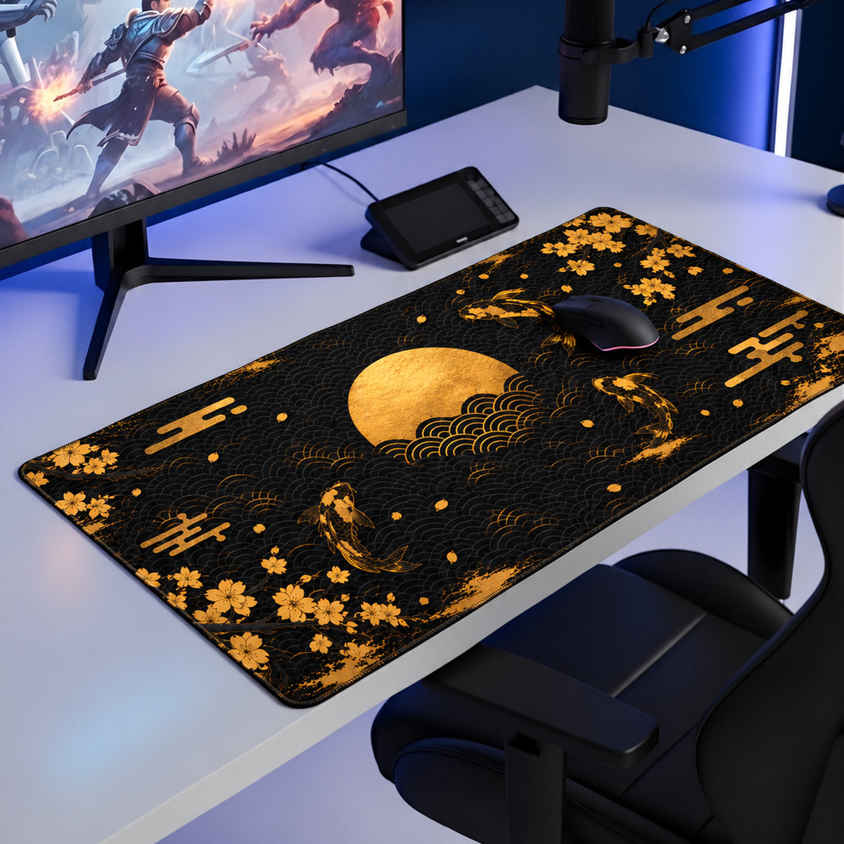 Kuroha oyuncu mouse pad – oyun odası kurulumu