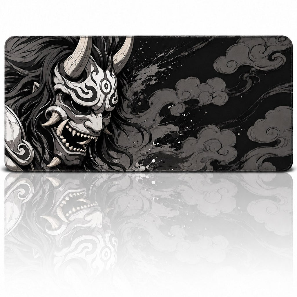 Kurovex oni maskesi 90x40 cm XXL mouse pad düz önden tam desen