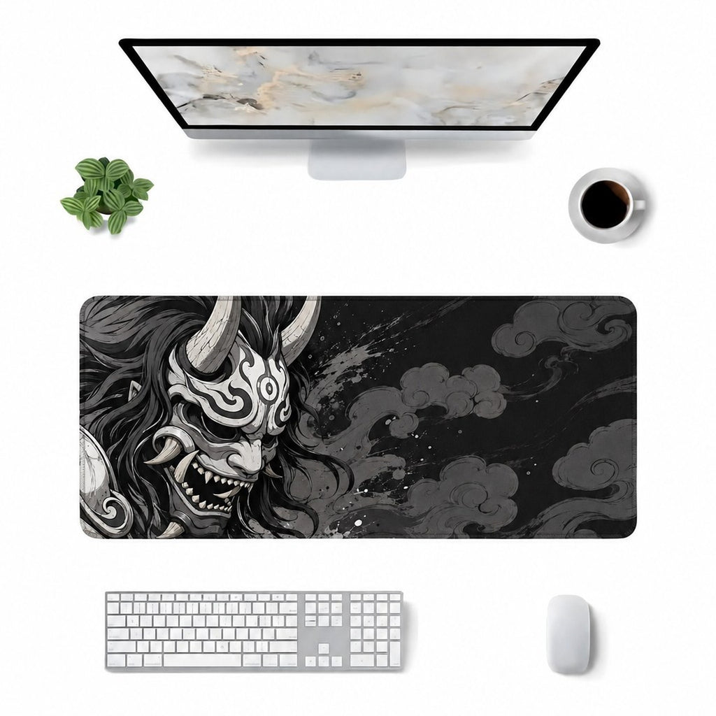 Kurovex oni maskesi 90x40 mouse pad klavye ve mouse ile masa üstü