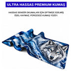 Buz Kurdu kurt desenli mouse pad kumaş yüzeyi, esnek yapı ve süblimasyon baskı detayı