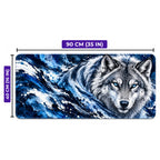 Buz Kurdu kurt desenli oyuncu mouse pad ölçüleri: 90 cm x 40 cm (35 x 16 inç)
