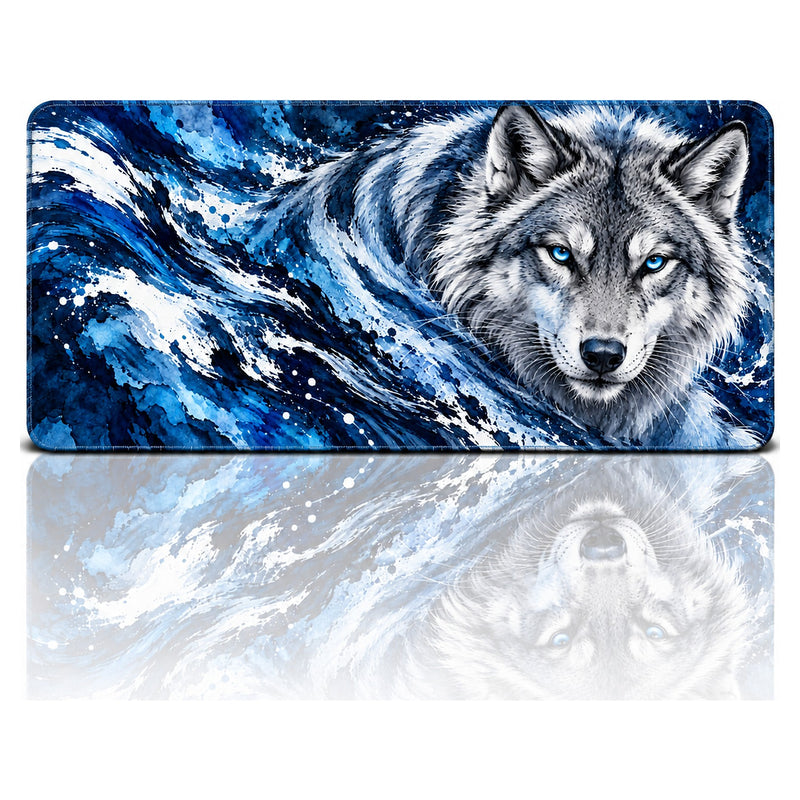 Kurt Desenli Oyuncu Mouse Pad 90x40 – Buz Kurdu | Gaming Mouse Pad