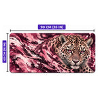 Pembe Leopar desenli oyuncu mouse pad ölçüleri: 90 cm x 40 cm (35 x 16 inç)