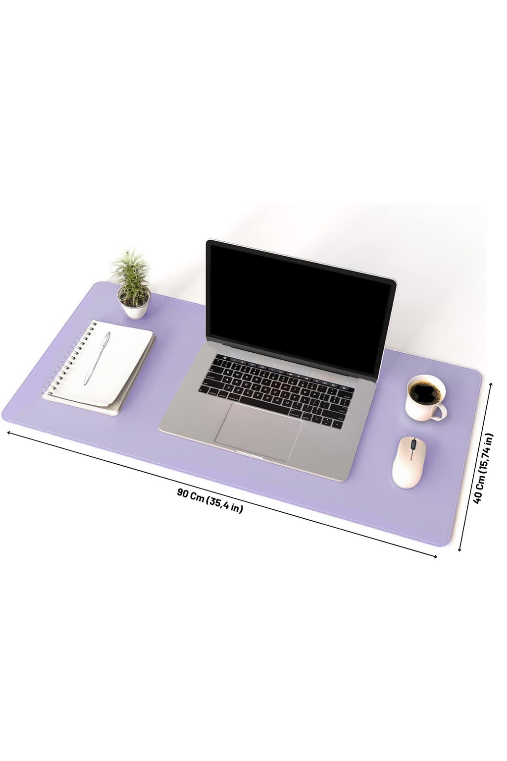 Lila deri mouse pad 90x40 cm yakın çekim