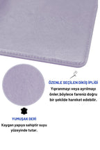 Lila deri mouse pad 70x30 cm kullanım görseli