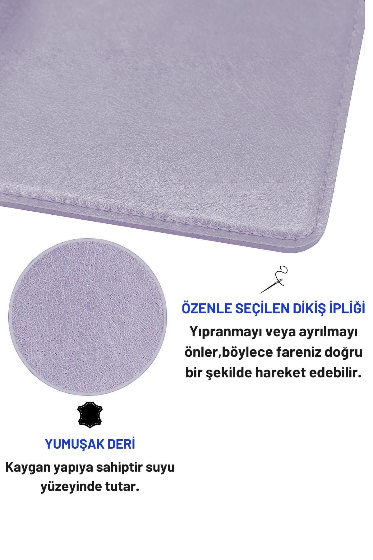 Lila deri mouse pad 70x30 cm kullanım görseli