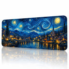Lunavelle yıldızlı gece desenli 90x40 cm mouse pad