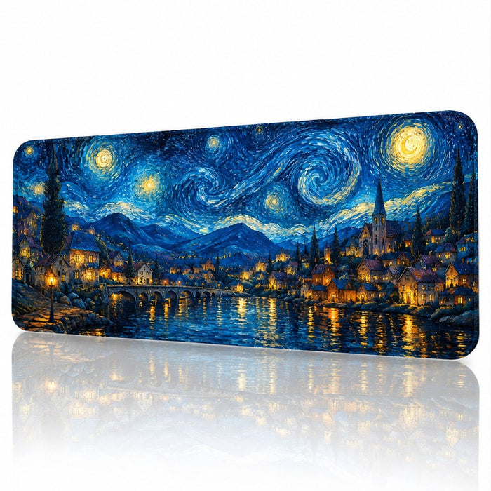 Lunavelle 90x40 cm Oyuncu Mouse Pad — XXL Gaming Mousepad, Kaymaz Kauçuk Taban, Dikişli Kenar