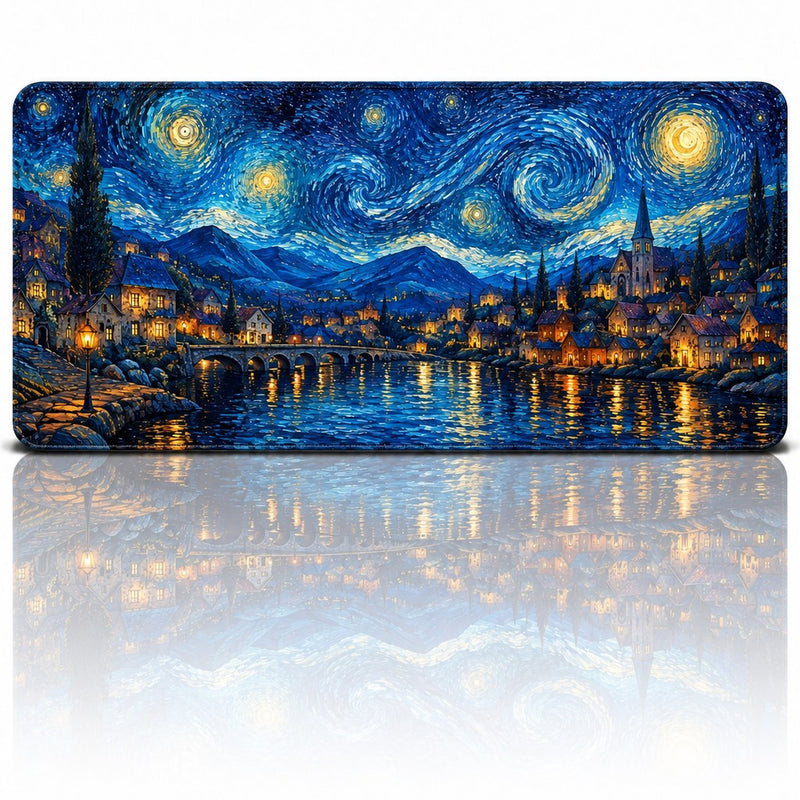 Lunavelle 90x40 cm Oyuncu Mouse Pad — XXL Gaming Mousepad, Kaymaz Kauçuk Taban, Dikişli Kenar