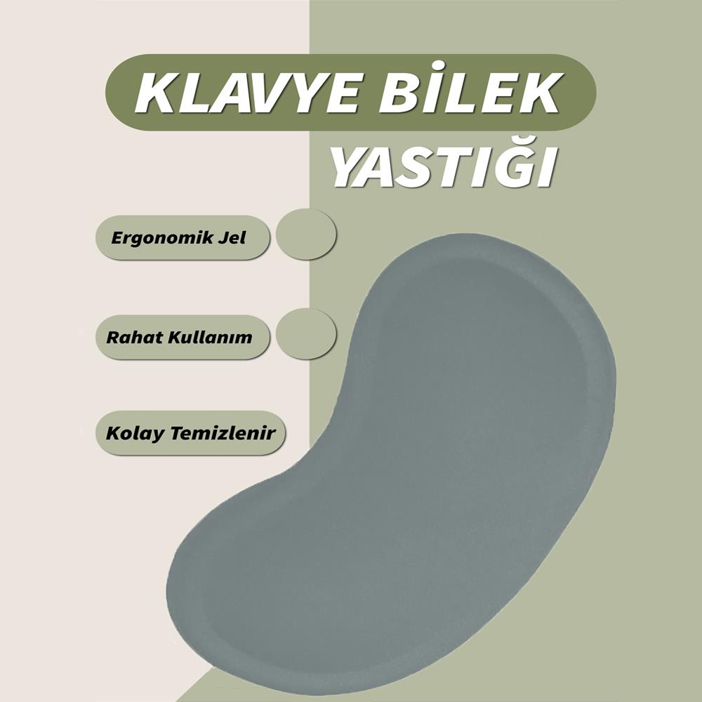 Bilek destekli mouse pad yan görünüm