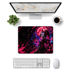 Neon 50x40 cm oyuncu mouse pad – masa üstü kullanım görünümü