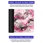 Oni Maskesi Pembe oyuncu mouse pad – doğal kauçuk kaymaz taban