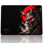 Oni 50x40 cm oyuncu mouse pad – beyaz fon düz görünüm