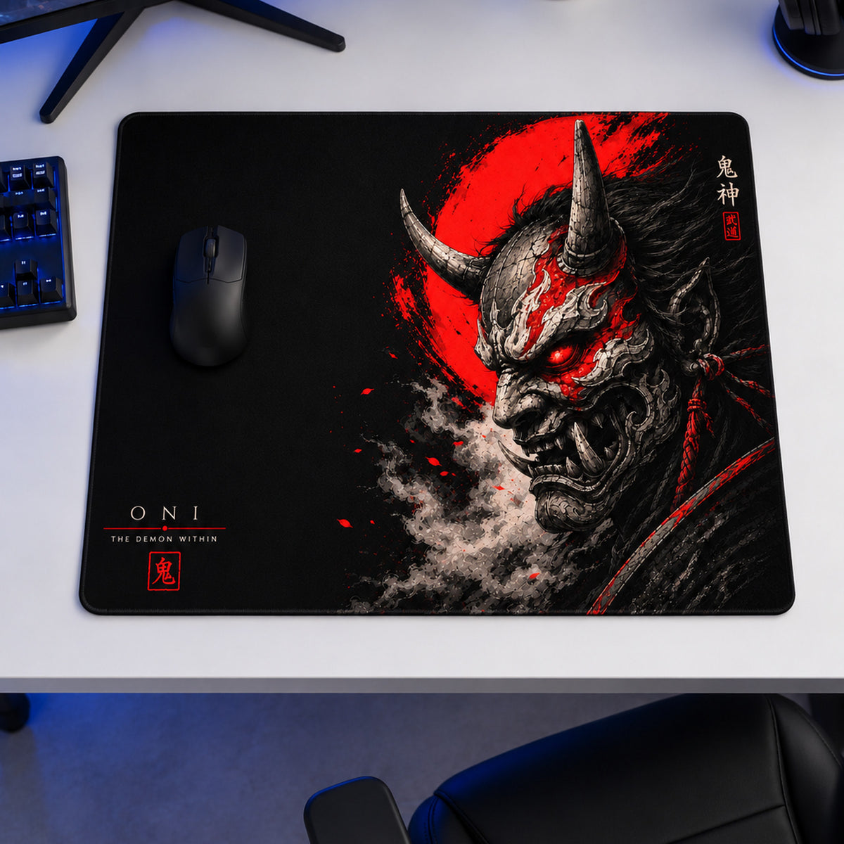 Oni 50x40 cm oyuncu mouse pad – oyun odası kurulumu