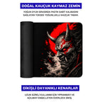 Oni 50x40 cm oyuncu mouse pad – doğal kauçuk kaymaz taban