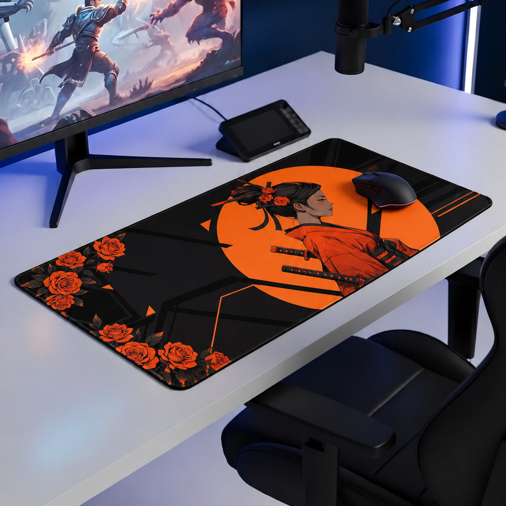 Orange Rosakiri oyuncu mouse pad – oyun odası kurulumu