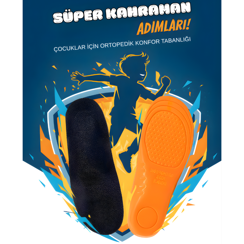 Çocuk Ortopedik Tabanlık — Aktif Çocuklar İçin Ark Destekli Okul ve Spor İç Tabanı