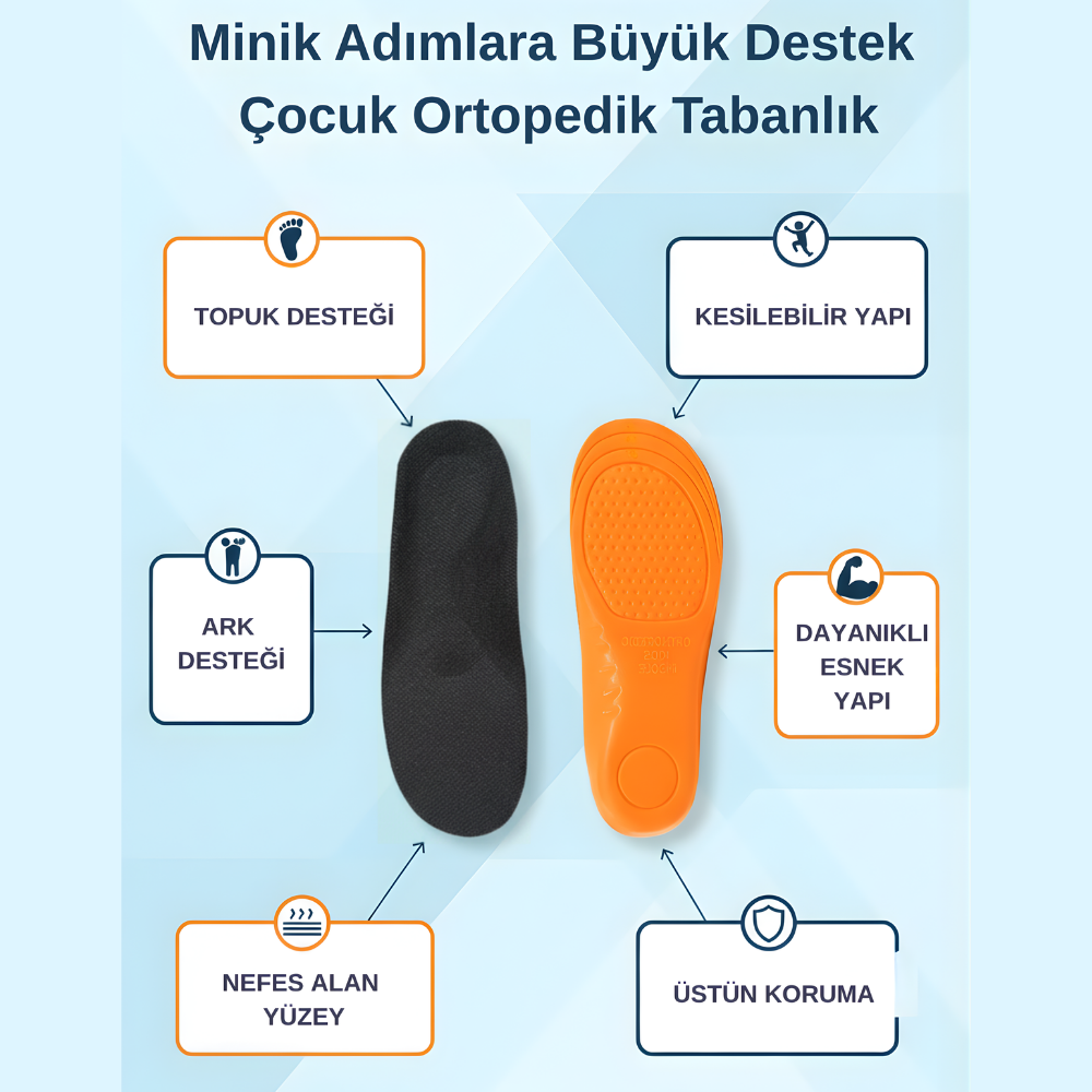 Çocuk ortopedik tabanlık ölçü görseli