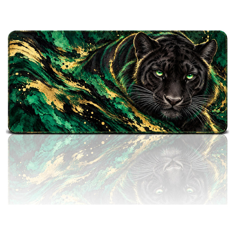 Panter Desenli Oyuncu Mouse Pad 90x40 – Zümrüt Panter | Gaming Mouse Pad