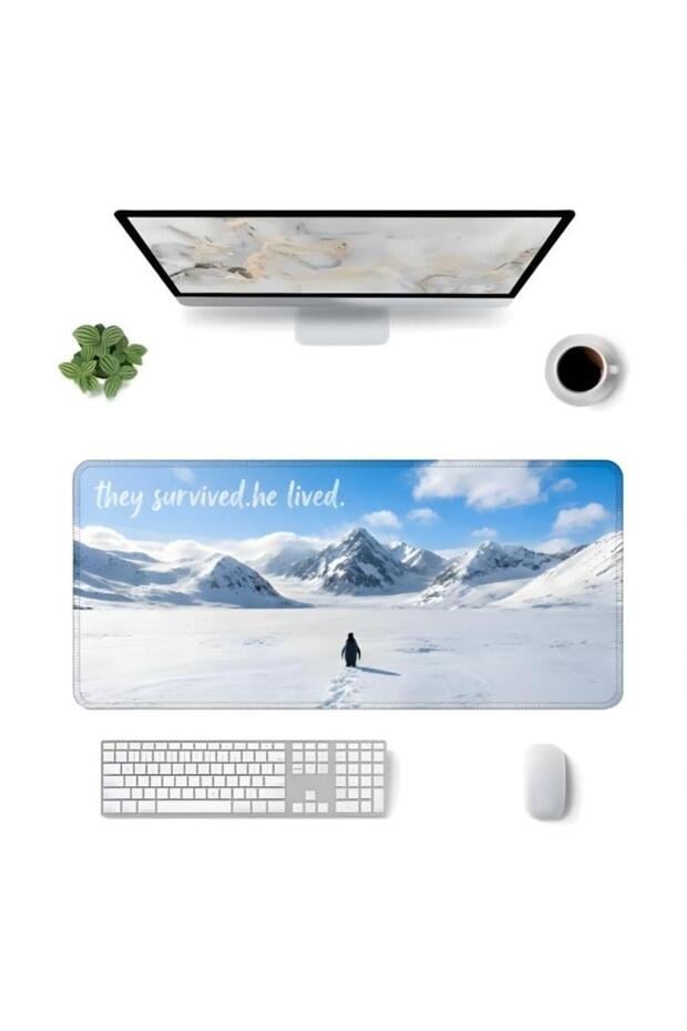 Penguen Beyaz 70x30 cm gaming mouse pad kullanım görseli