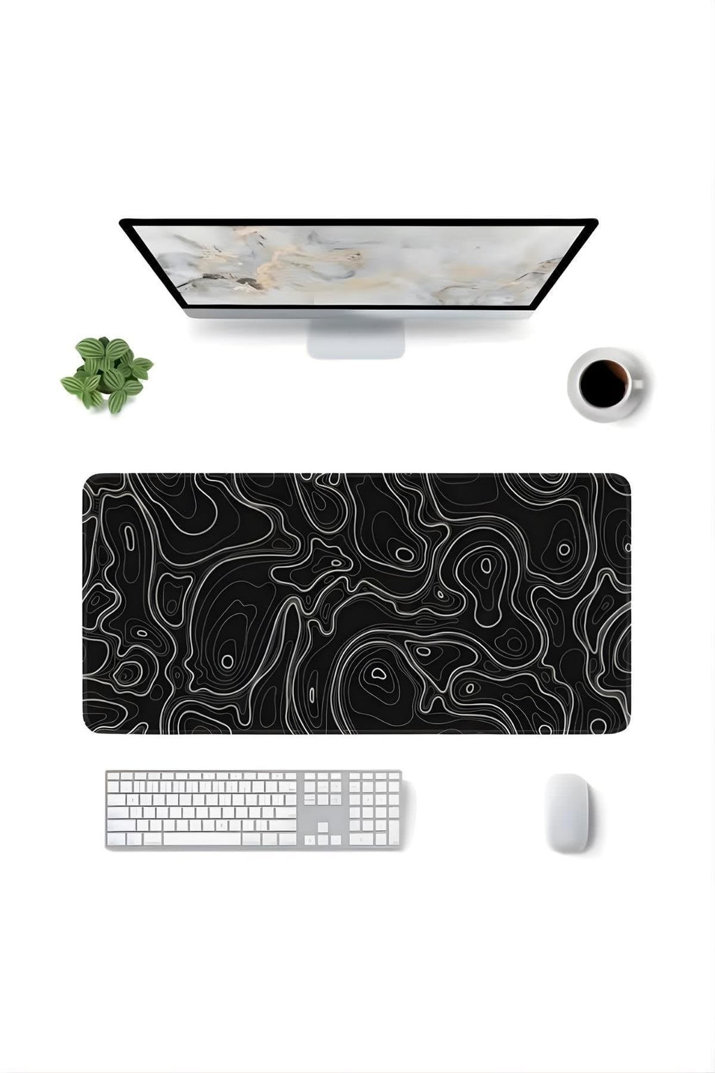 Siyah Typography 70x30 cm gaming mouse pad kullanım görseli