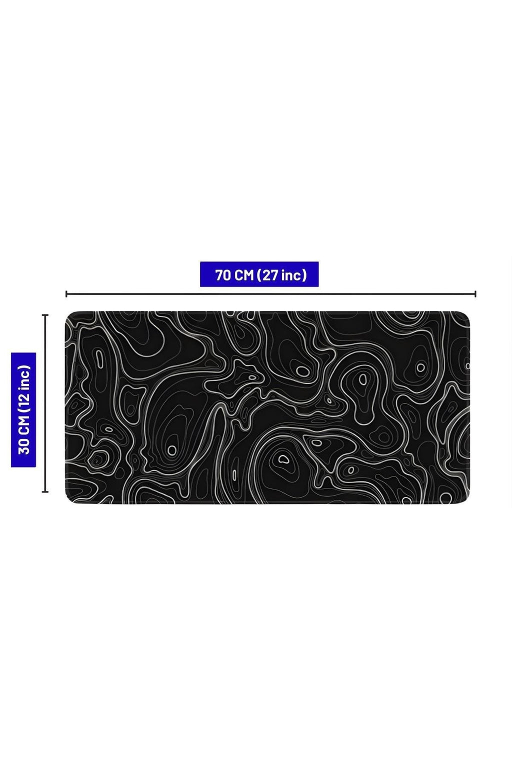 Siyah Typography 70x30 cm gaming mouse pad ölçü görseli