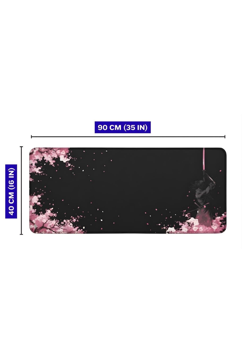 Sword 90x40 cm gaming mouse pad kauçuk taban detayı