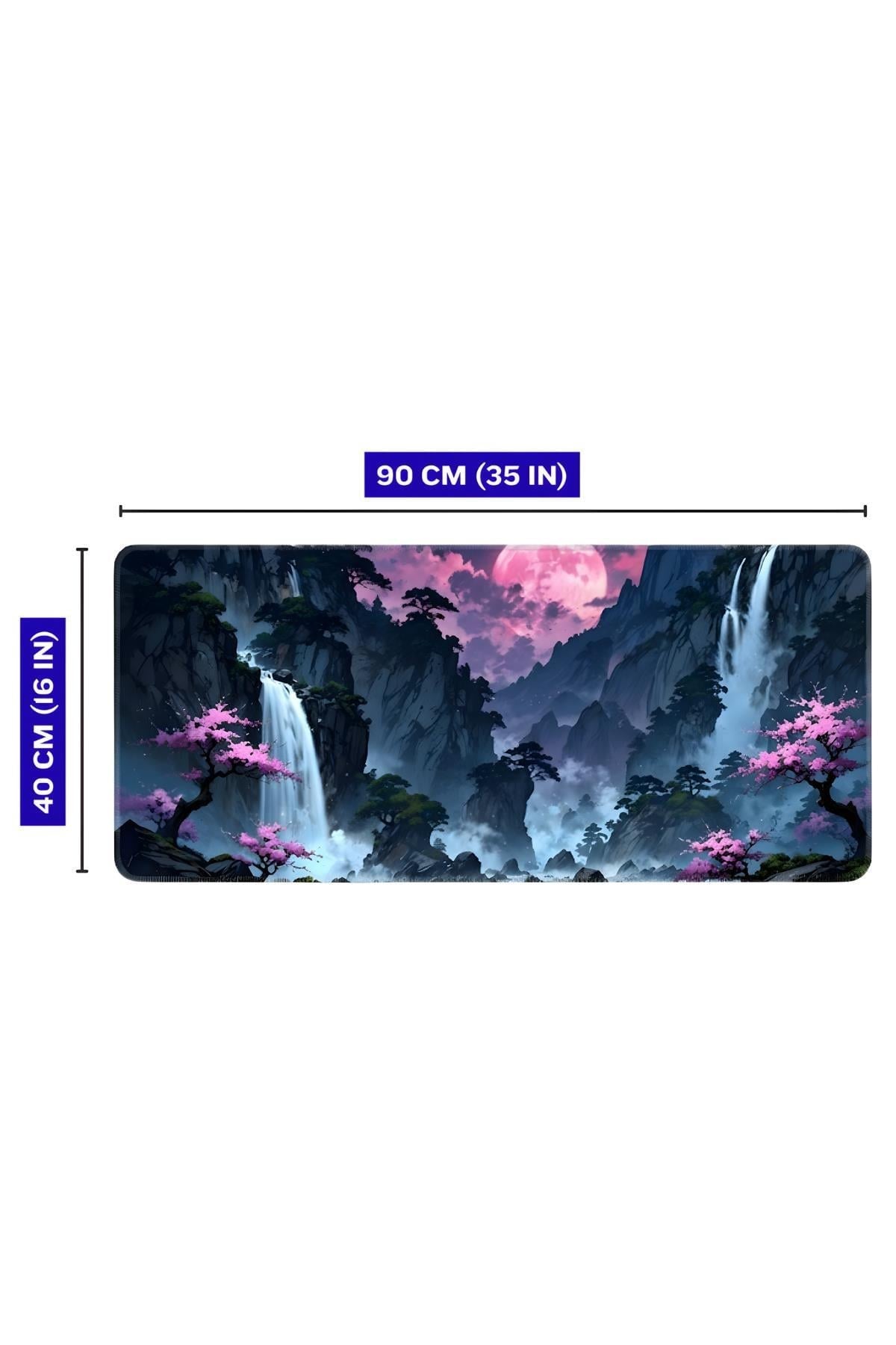 Jungle Art 90x40 cm gaming mouse pad ölçü görseli