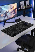 Siyah Typography 90x40 cm gaming mouse pad detay görseli