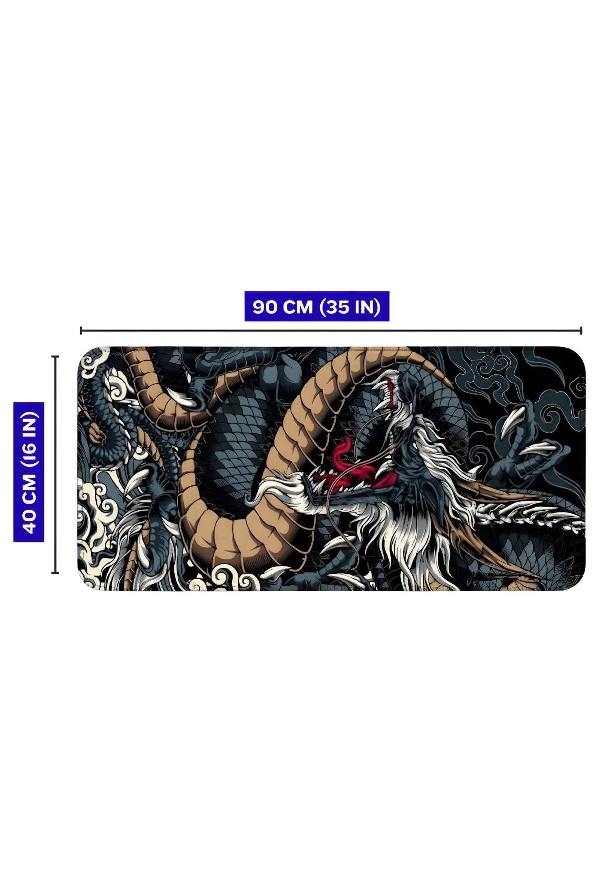 Dragon 90x40 cm gaming mouse pad kauçuk taban detayı