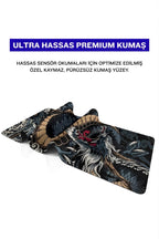 Dragon 90x40 cm gaming mouse pad dikişli kenar detayı