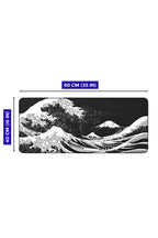 Siyah Japon Dalgası 90x40 cm gaming mouse pad ölçü görseli