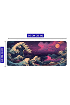Renkli Japon Dalgası 90x40 cm gaming mouse pad ölçü görseli
