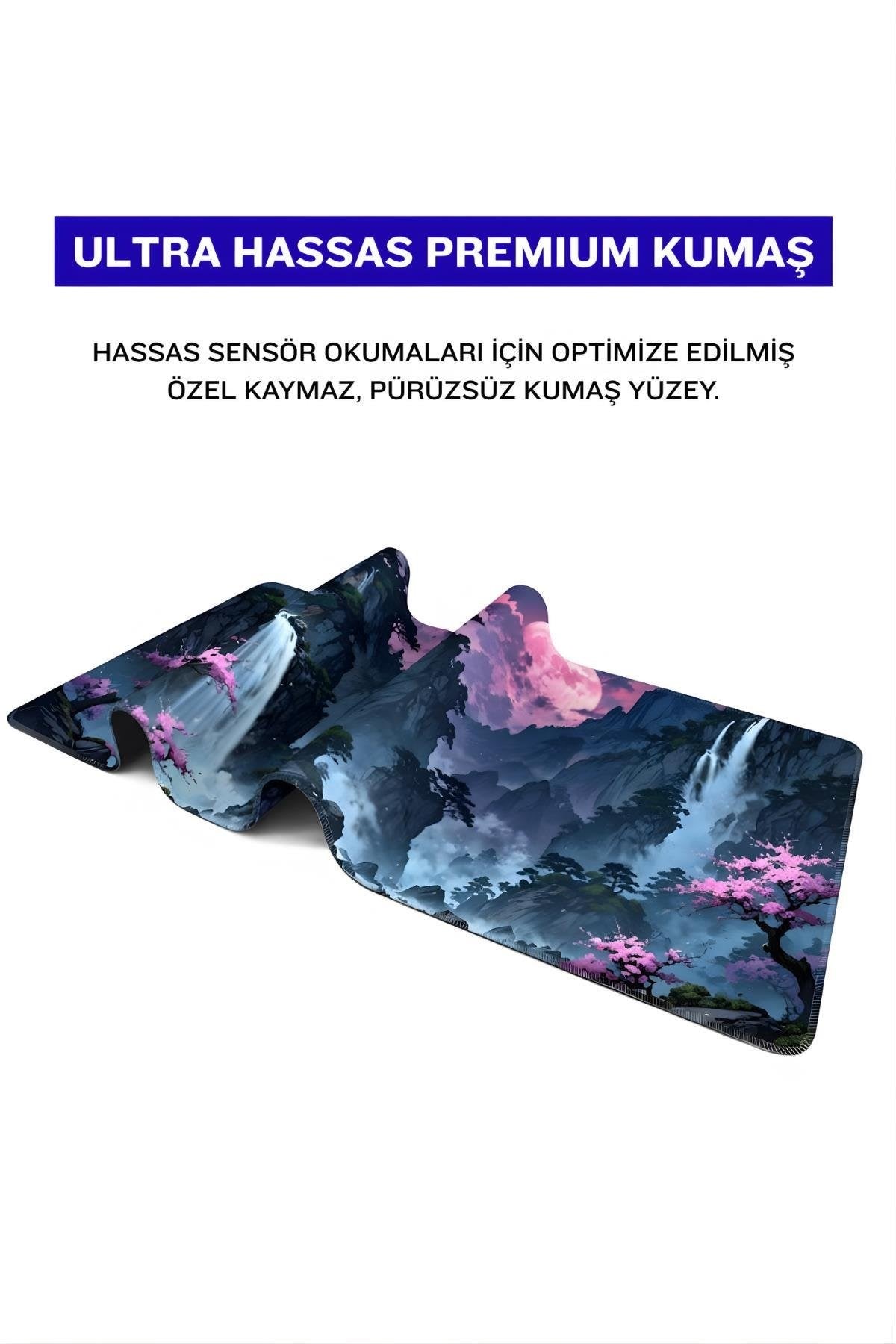 Jungle Art 90x40 cm gaming mouse pad kauçuk taban detayı