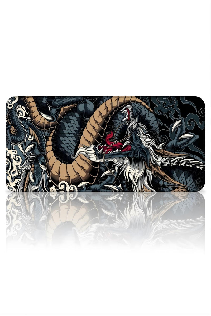 Dragon 70x30 cm Oyuncu Mouse Pad — XL Gaming Mousepad, Kaymaz Kauçuk Taban, Dikişli Kenar