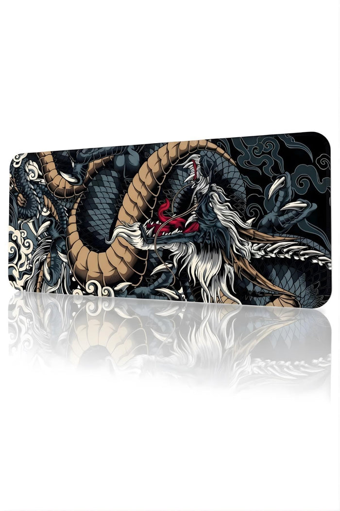 Dragon 70x30 cm Oyuncu Mouse Pad — XL Gaming Mousepad, Kaymaz Kauçuk Taban, Dikişli Kenar