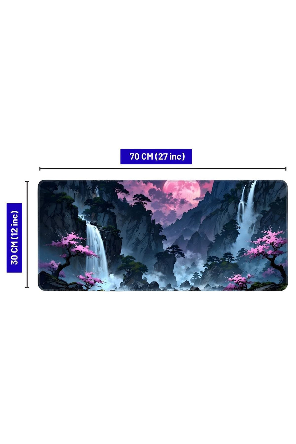 Jungle Art 70x30 cm gaming mouse pad ölçü görseli