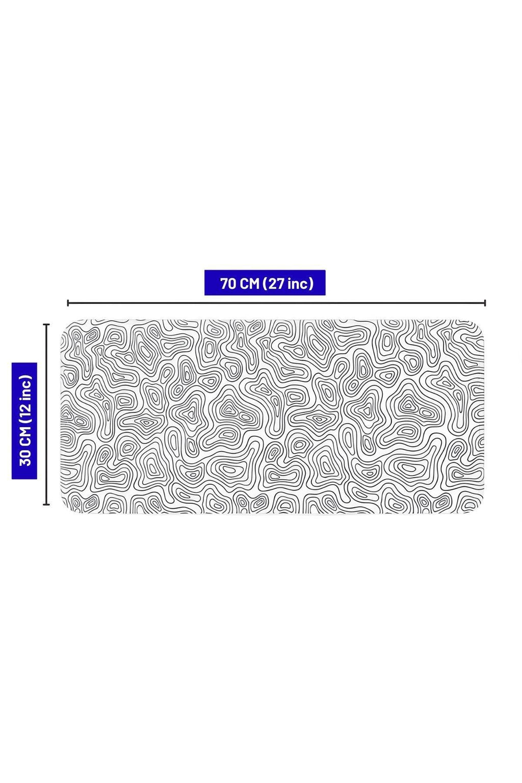 Beyaz Typography 70x30 cm gaming mouse pad ölçü görseli