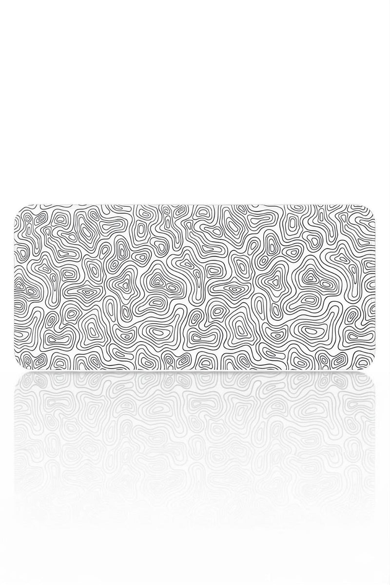 Beyaz Typography 70x30 cm Oyuncu Mouse Pad — XL Gaming Mousepad, Kaymaz Kauçuk Taban, Dikişli Kenar