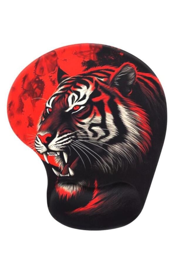 Red Flame Tiger bilek destekli mouse pad kullanım görseli