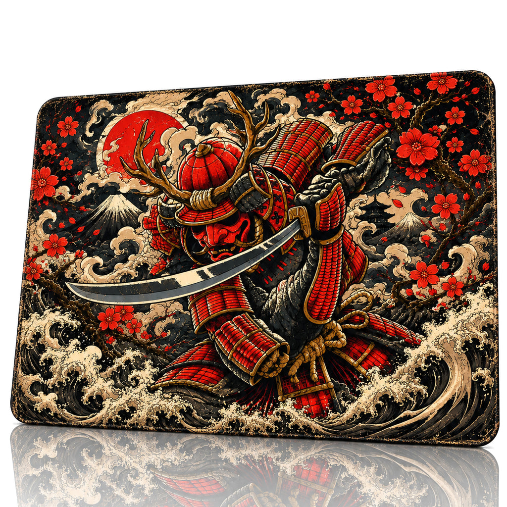 Red Tide 50x40 cm oyuncu mouse pad – beyaz fon önden görünüm