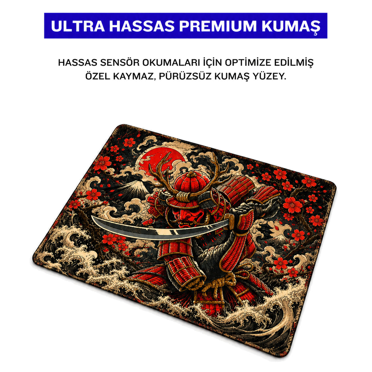 Red Tide 50x40 cm oyuncu mouse pad – premium kumaş yüzey